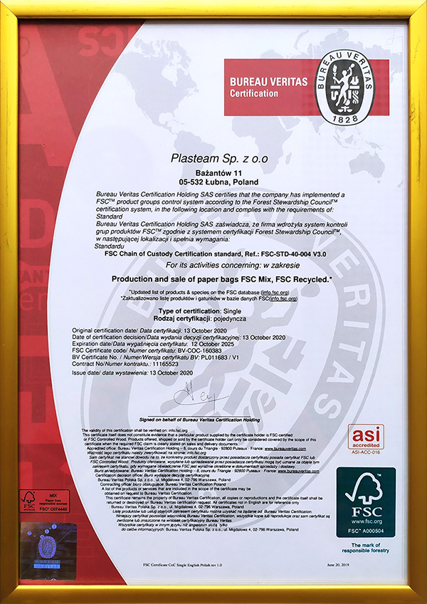 certyfikat FSC